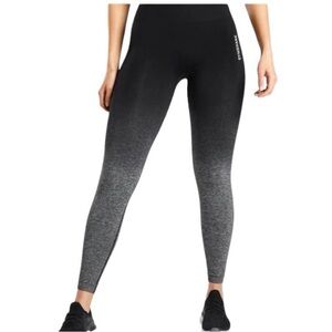 Gymshark black to gray ombre gradient leggings | Sz Small
